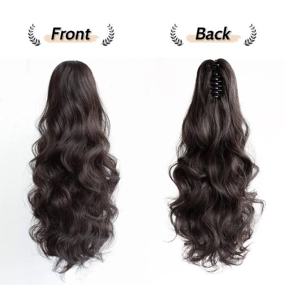 Wavy Ponytail Extension Claw Clip Synthetic 16\
